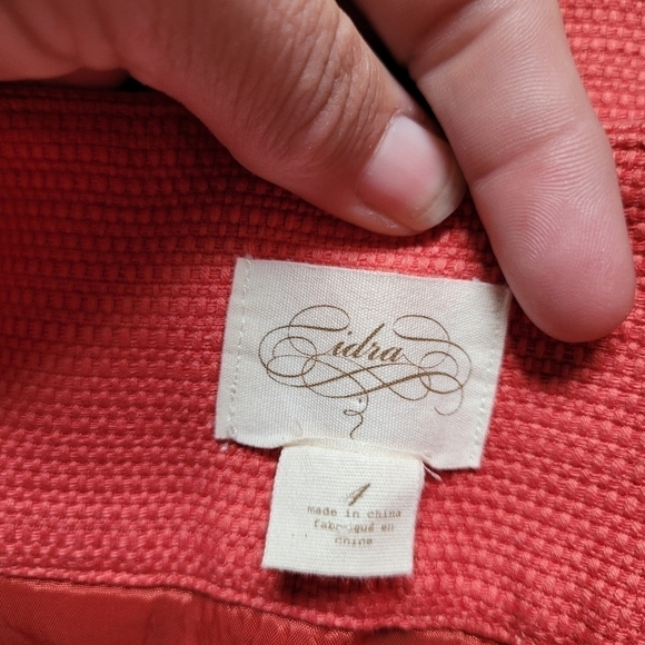 Anthropologie Eidra Coral Skirt with Button Accents - Picture 2 of 4